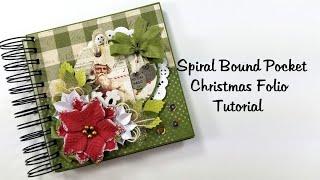 Spiral Bound Christmas Folio Tutorial Easy to Make Polly's Paper Studio