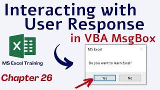 Interacting With User Response in VBA Message Box | Chapter 26