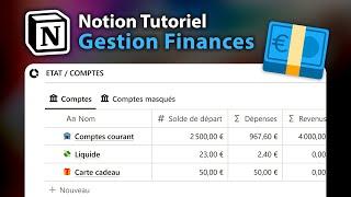 Notion Tutoriel - Gestion Finances ️ : Créer une application de A à Z