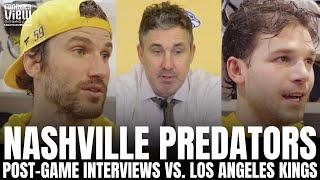 Roman Josi, Zachary L’Heureux, Nick Blankenburg & Andrew Brunette on Preds OT Win vs. LA Kings