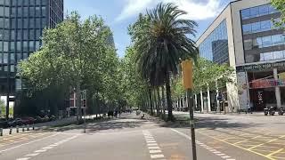 Barcelona Diagonal street on the weekend