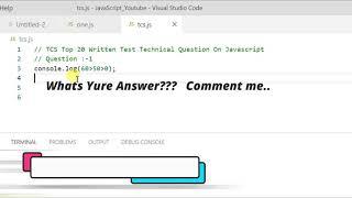 TCS Technical Question On Javascript