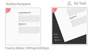 How to make a Rotating Navigation | Day 3 | HTML CSS JS | #50Projects50Days