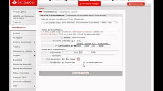 Banco Santander - Transferencias banca online