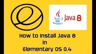 Java 8 (Oracle JDK 8), How to install in Elementary OS 0.4.1 | Java SE 8 Update 144