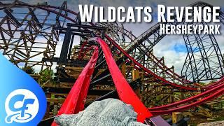 Wildcats Revenge front seat on-ride 5K POV @60fps Hersheypark