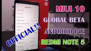 Resmi Dirilis! MIUI 10 Global Android Pie Redmi Note 5 Begini Cara Updatenya