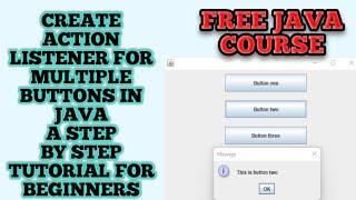 Add ActionListener to Multiple Buttons java | Java Add Click Event to Multiple Buttons