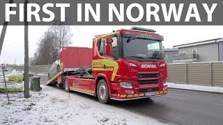 Riding with Viking's Scania electric tow truck