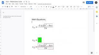 FMath Equation Editor - Google Docs Add-on