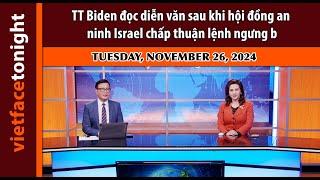 Vietface Tonight I TT Biden đọc diễn văn sau khi hội đồng an ninh Israel chấp thuận lệnh ngưng