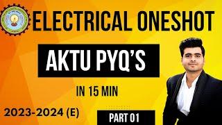 AKTU Electrical PYQ's (Part 1)  |  3-Phase Synchronous Motor PYQ | 100% Score + Short Notes