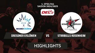 DEL2: Dresdner Eislöwen vs. Starbulls Rosenheim | Highlights - 1. Spieltag | SDTV