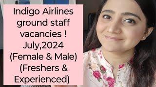 Indigo Airlines Groundstaff Walk-in Interview July 2024 vacancies | Male & Female | Apply now!