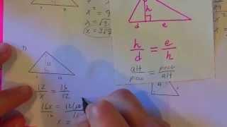 Similar Right Triangles Kutasoftware Part 1 of 2