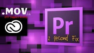 Quick solution to .mov file import error on Premiere Pro | Video Editing Hacks