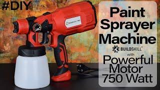 Paint Sprayer Machine - Buildskill Pro HVLP Sprayer - Setup and How to use - Full Review - DIY