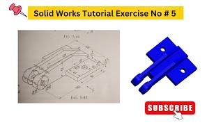 Solid Works Exercise Tutorial @5 for Beginners // learn Mechanical 3d Model