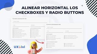  TUTORIAL DIVI: alinear de forma HORIZONTAL los CHECKBOXES Y RADIO BOTONES en formularios de DIVI