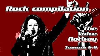 EPIC ROCK COVERS on The Voice Norway | season 6-9 | Compilation