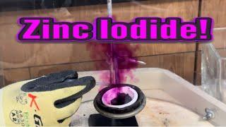 Synthesizing Zinc Iodide in RamZland!️ Zn+I2→ZnI2 #STEM #ScienceForKids #RamZland #Chemistry