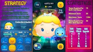 Disney Tsum Tsum - Cinderella and Bluebird Skill Level 1, Skill Level 2, and Skill Level 3