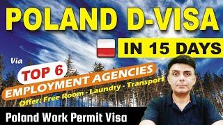 Poland Work permit Visa 2024 || D-VISA via Top 6 Recruitment Agencies For Indian and Pakistani