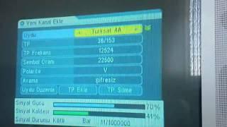 TURKSAT 4A YENİ KANAL EKLEME