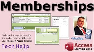 Build a Microsoft Access Membership Database. Create Recurring Monthly Billing, Orders, Invoices.