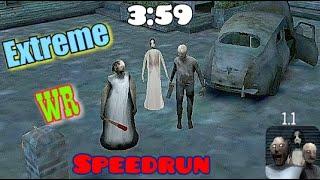 Granny 3 - World record (3:59), Extreme speedrun in 1.1