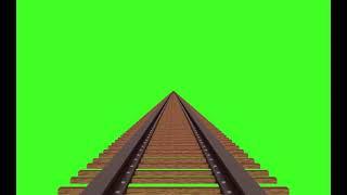 Green screen train tracks