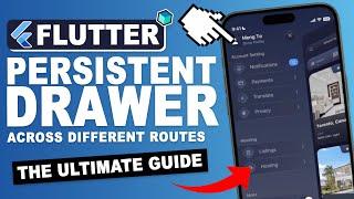 FLUTTER Persistent Navigation Drawer Across Pages using BLOC, Flutter Drawer • Flutter Tutorial