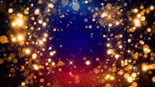 bright blue red gold sparkling floating particles glitter background