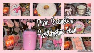 Coquette Aesthetic Pink Haul #shopping #haul #pinkbow #pink #coquette #rose #girl #decor #fancy