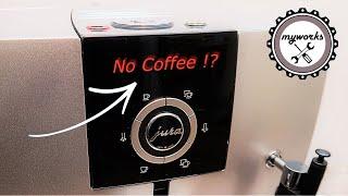 Jura Machine Doesn't Make Coffee - Water/Coffee Runs Directly Into the Drip Tray