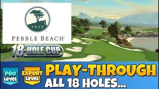 PRO & EXPERT PLAY-THROUGH | Pebble Beach 18-Hole Cup | Golf Clash Guide Tips