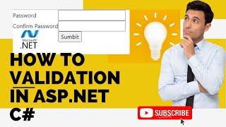 How to Validation in asp.net c#code  | How to Validation password and confirm password in bootstrap