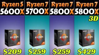 R5 5600X vs R7 5700X vs R7 5800X vs R7 5800X3D | Which is Better VALUE for MONEY?