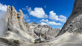 DOLOMITES・Val di Fassa ‣ Re Alberto 1° refuge ️ 2023【4K HDR (HLG)】