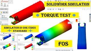 Solidworks simulation | How to make Torque simulation in Solidworks