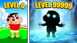 Shinchan Became The Strongest Thunder Element God  | Roblox Elemental Powers Tycoon | Funny Game 