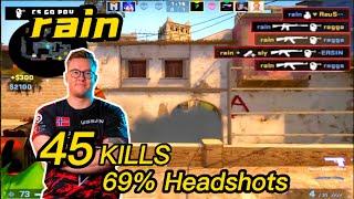 rain Faceit Mirage POV - 45Kills - 6 Triples - 69% HS -  CSGO rain POV!