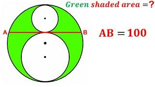 Can you find area of the Green shaded region? | (Circles) | #math #maths | #geometry