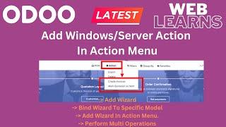 Adding custom button to Actions Menu in Odoo | Bind Wizard