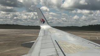 Malaysia Airlines B737-8FZ(WL) Takeoff from Sibu Airport