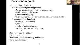 6.826 Fall 2020 Lecture 25: Reliability without proofs