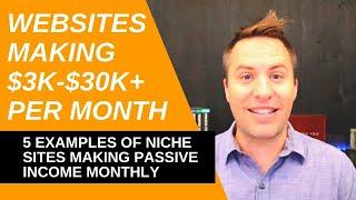 Niche Websites: 5 Examples Generating $3K to $30K+ a Month