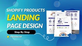 Shopify Product  Landing Page design with Pagefly Step By Step with full guidelines.