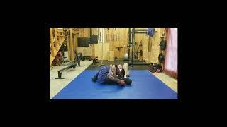 BJJ workout with grappling dummy. Timelapse of 43 mins.