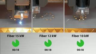 Bystronic ByStar Fiber Laser Cutting Comparison - 15kw vs. 12kw vs. 10kw